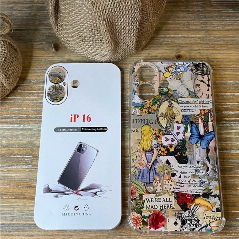 Alice in Wonderland Collage Clear iPhone 16 Case *See notes in description - Picture 2 of 7